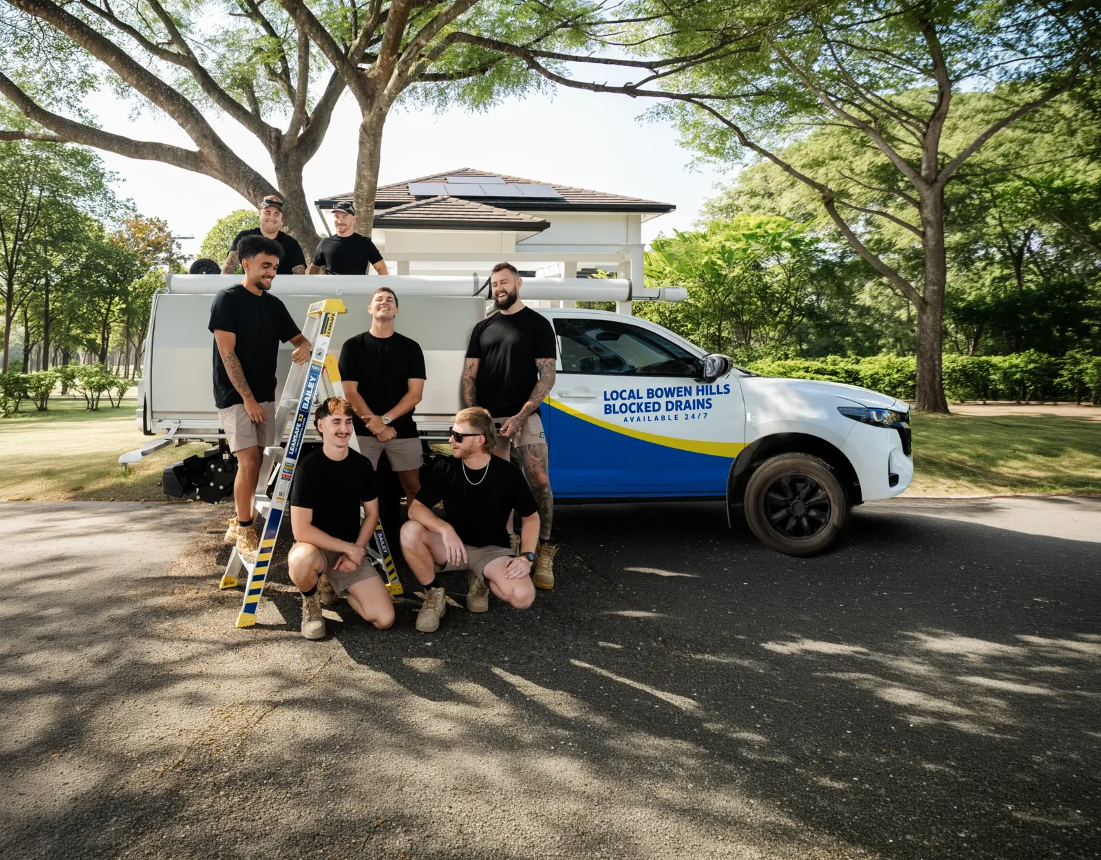 Local Bowen Hills Blocked Drains team and ute